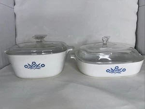 CASSERUOLA E TEGLIA DA FORNO VINTAGE CORNING WARE 2 1/2,11 POLLICI - Foto 1 di 8
