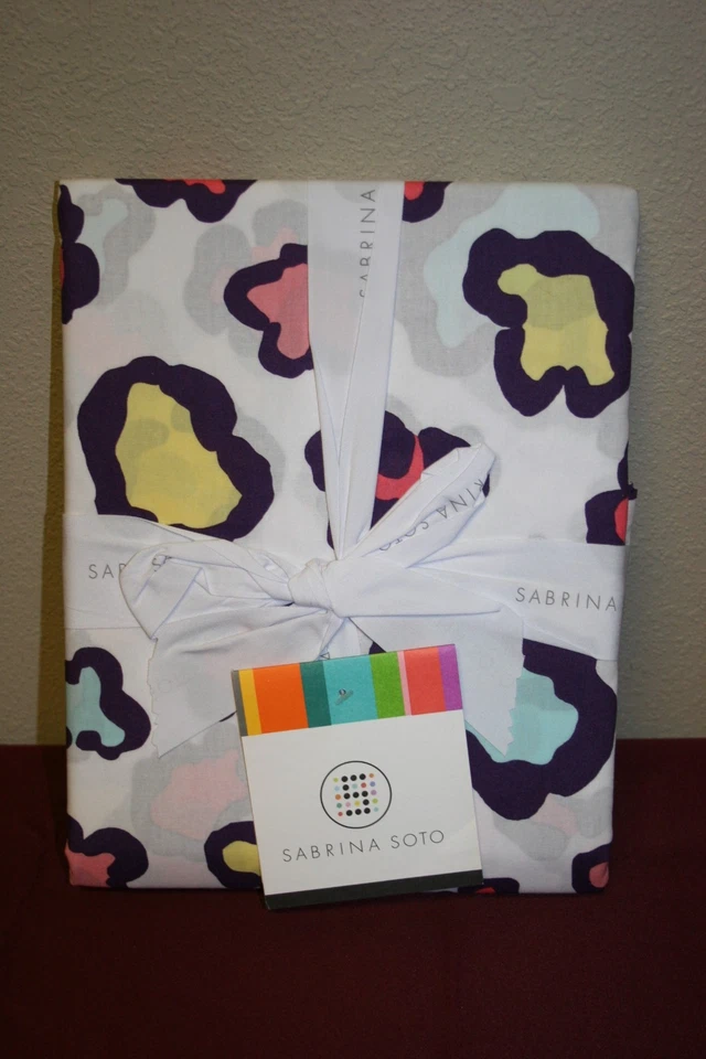 Cortina de ducha de tela Sabrina Soto Sophia rosa/azul/amarillo nueva Foto 1 de 1