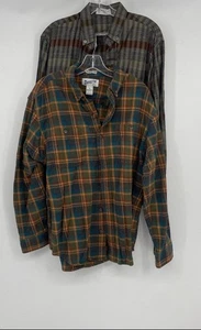 Duluth Untucked Gorena Mens Multicolor Flannel Button-Up Shirts Size M Lot Of 2 - Picture 1 of 8