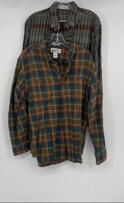 Duluth Untucked Gorena Mens Multicolor Flannel Button-Up Shirts Size M Lot Of 2 - Image 1 of 4
