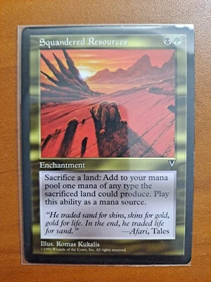 Magic: the Gathering Squandered Resources Rare from Visions expansion 1996 - Image 1 of 4