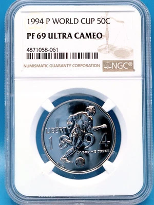 1994 P World Cup Half Dollar 50¢ NGC PF 69 Ultra Cameo - Image 1 of 4