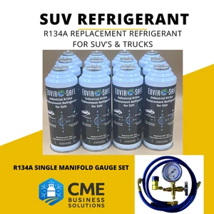 Enviro-Safe® Industrial 134a Replacement Refrigerant with Manifold Set, 12 cans - Bild 1 von 5