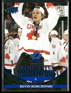 2023 UD Canada Kevin Korchinski Prospectus Momentous Electric Blue /349 #PM-44 - Picture 1 of 2