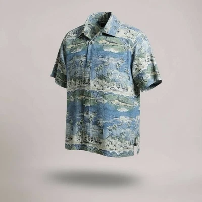 KAHALA Avi коллекции гавайский кнопка рубашка абстрактный цветной Хула серфинга паруса XL - Изображение 1 из 4