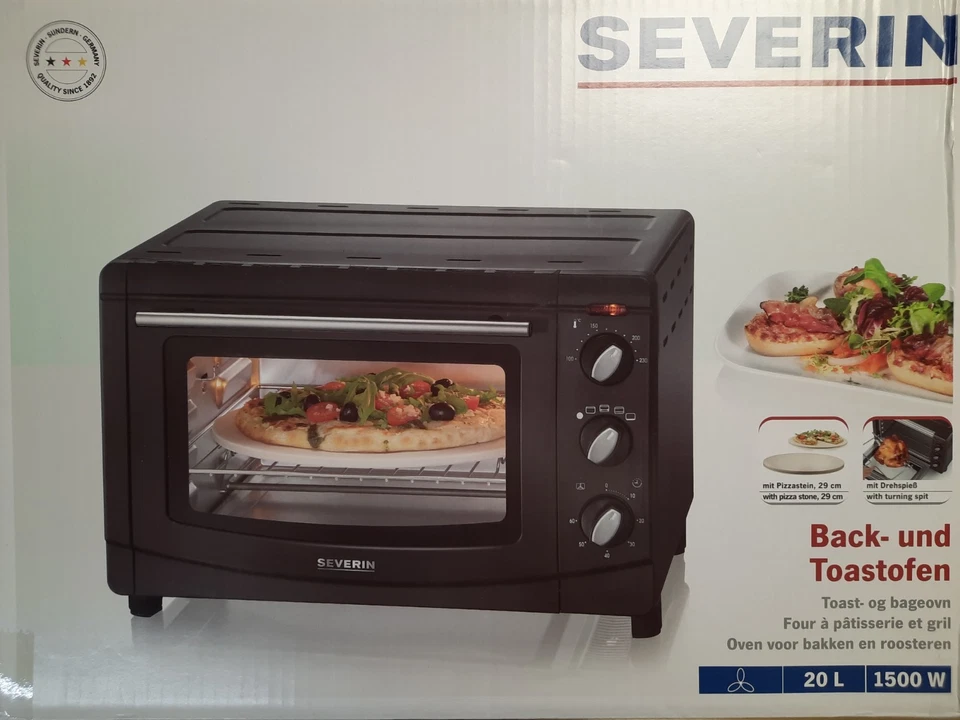 SEVERIN Back-und Toastofen mit Umluftfunktion, Mini Backofen mit Grillrost 1500W - Bild 1 von 1