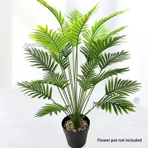 Artificial Palm Tree Fake Plant Tropical Leaves Indoor Outdoor Home Decor NO POT - Picture 1 of 10