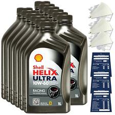 12 Litro Original Shell Helix Ultra Carreras 10W60 Aceite de Motor 550040760 Kit