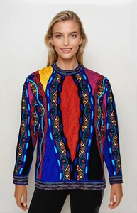 Geccu 3D Multi-Colour Merino Wool Sweater Knitwear Jumper - Picture 1 of 1