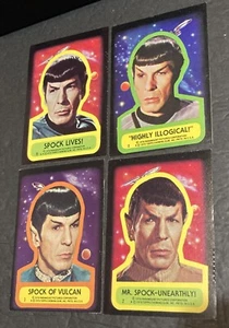1976 Topps STAR TREK STICKERS- Sticker LOT OF 4 Spock 2,3,11,19 - Picture 1 of 15