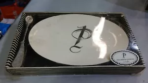 Mud Pie G Initial Cheese Tray And Spreader - Perfect for Entertaining Initial P - Picture 1 of 4