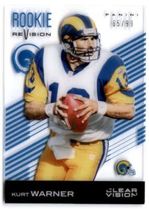 2015 Panini Clear Vision Rookie ReVision Blue #87 KURT WARNER /99  Rams