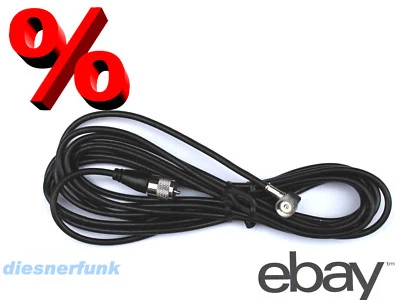 CB FUNK DV Anschlusskabel RG58 mit PL Stecker & DV Winkelstecker alte Norm (F)4m