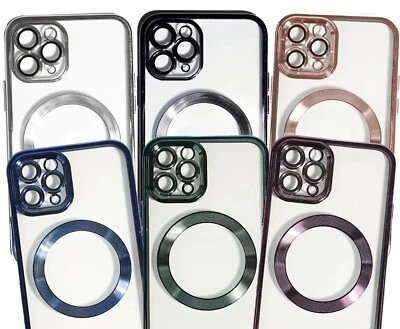 Cover MagSafe per Apple iPhon 13 14 15 Pro MAX Plus SLIM magnetica Luxury - Immagine 1 di 3