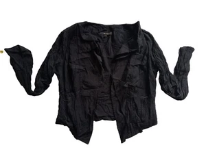 Cue Women's Blouse Jacket Blazer Short Black Cover Up Ladies Size 10 - Picture 1 of 8