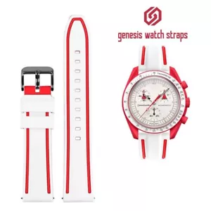 MISSION TO MARS RUBBER WATCH STRAP OMEGA MOON SWATCH SPEEDMASTER MOONSWATCH - Picture 1 of 3