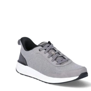 George "Knit Casual" Memory Foam Men's Sneaker with Bungee Laces Color Grey New - Picture 1 of 4