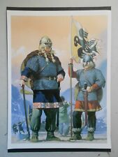 MILITARY FINE ART PRINT- VIKING WARRIORS NORWAY 950 AD-ANGUS MCBRIDE