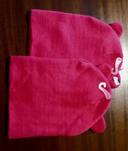 Cappello berretto bambina Cat & Jack con polsini e orecchie corallo - (lotto di due) nuovo con etichette - Foto 1 di 1