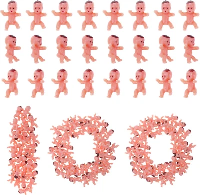 Mini bebés de plástico pequeños 100 piezas para juegos de baby shower y cubitos de hielo (1 pulgada) Foto 1 de 4