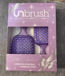 🆕Spazzolino Spazzola per Capelli Originale e Travel Size Viola Glitter - Foto 1 di 3
