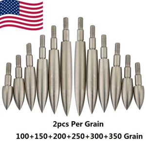 12PK Archery Target Points 100-350Gr Arrowheads Kit Screw Archery Arrow Practice - Picture 1 of 9