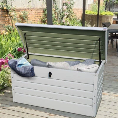 Lockable Garden Storage Box Outdoor Container Tools Cushion Utility Chest Shed - Image 1 of 4