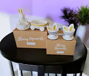 Partylite Easter Go Go Bunny Tealight Candle Holders P93502 + Bunnycups P93503 - Picture 1 of 1