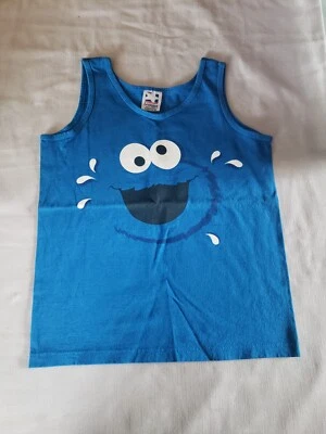 Vintage Sesame Street Place Blue Cookie Monster Tank Top Medium - Image 1 of 4