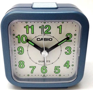 Casio Travel Desk Quartz Alarm Clock Neobrite Resin Case w Battery TQ141-2 New - Picture 1 of 1