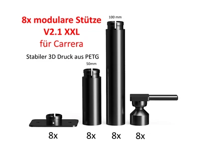 BRINKPARTS Stützenset XXL (40tlg) für Carrera 124 132 Evolution Fahrbahnerhöhung Brücken