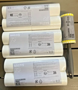 IKEA BASTIS Roller + 12 Lint Roller Refill, Peelable Sticky Rolls For Hair NEW - Picture 1 of 5