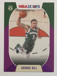 Panini NBA Hoops 2020-21 George Hill Milwaukee Bucks púrpura paralelo #118! - Imagen 1 de 2
