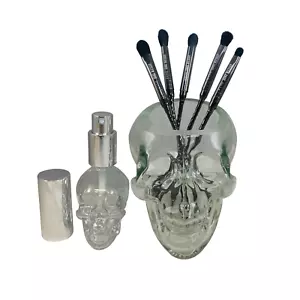 Varita mágica oscura Cepillo de cristal Calavera Set Cepillos de maquillaje Metal Rareza Sombra de ojos Taza - Imagen 1 de 7