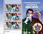 Schach Bobby Fischer 15. Mem. Anniversary postfrisch Briefmarken 2023 zentralafrikanische M/S