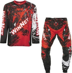 completo tuta maglia maglietta casacca e pantaloni moto cross enduro motocross - Foto 1 di 8