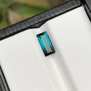 Rare Bicolor Baguette Cut Natural Tourmaline Loose Gemstone, 1.00 Ct-Top Quality - Picture 1 of 11