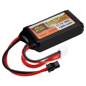 11.1V 3S 1200mAh LiPo Battery 100C SM 2 PIN Plug for RC Car Truck Drone Boat - Picture 1 of 7