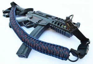60" Tactical 550 Paracord Gun Rifle Bow Shotgun Sling 1 or 2 Point SHARK BITE - Picture 1 of 10