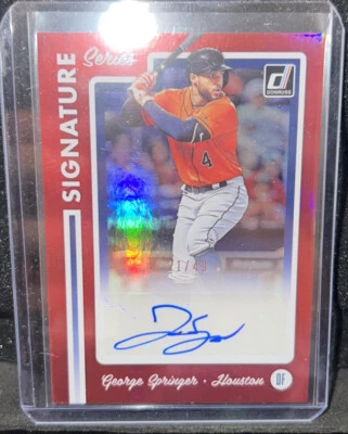 2017 Donruss Signature Series George Springer Auto /49 - Image 1 of 2