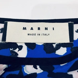 Marni Size 38 (AUS 6) Blue Floral A-line Miniskirt - Picture 1 of 5