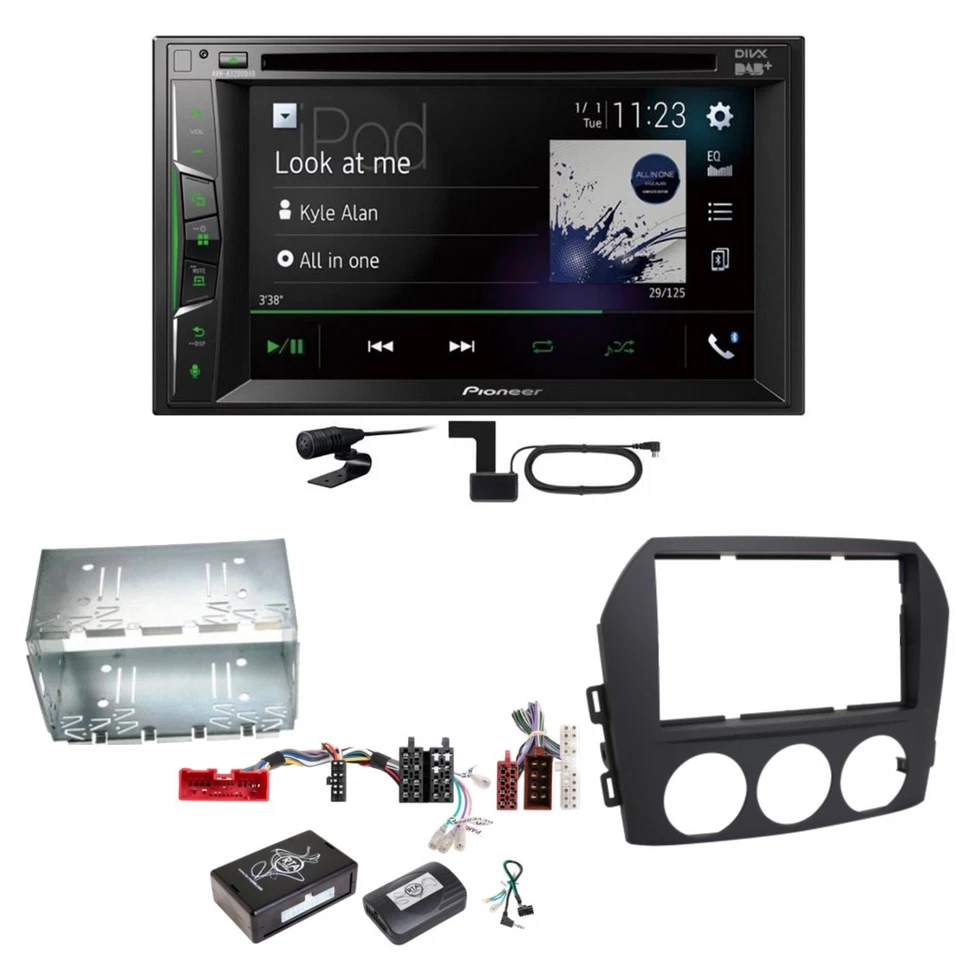 Pioneer AVH-A3200DAB Bluetooth Digitalradio CD Einbauset für Mazda MX-5 NC FL - Bild 1 von 1