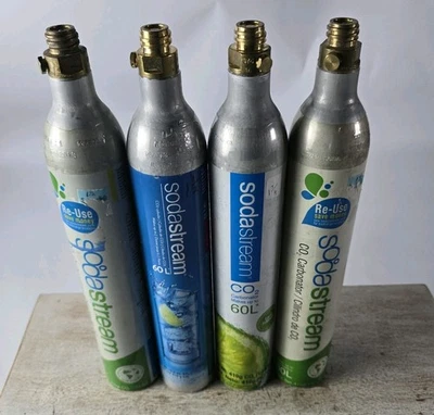 SODASTREAM Soda Stream 60L CO2 Cylinder EMPTY Replacement Canister Lot of 4 - Image 1 of 4