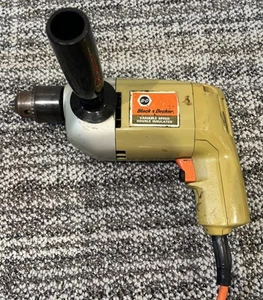 VTG BLACK & DECKER 7214 Corded 1/2” Variable Speed Drill with Chuck Tested Works - Picture 1 of 12