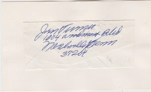 SIGNED 3x5 INDEX CARD OF JIM TURNER (DECEASED 1998)! GREAT AUTOGRAPH! - Picture 1 of 1