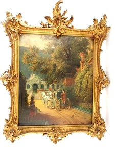 Quadro Arrivo della carrozza Emil Scafo 1900 circa - Foto 1 di 10