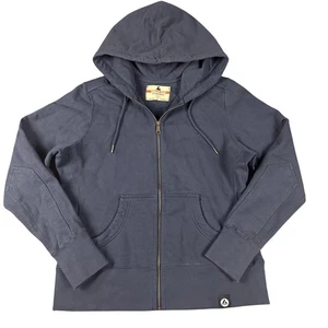 Felpa con cappuccio American Giant donna XL blu navy full zip made USA casual - Foto 1 di 9