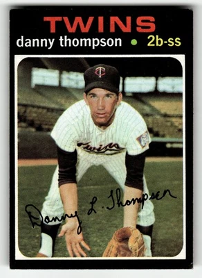 1971 Topps Danny Thompson #127 Minnesota Twins ROOKIE HIGHER GRADE NO CREASES - Image 1 of 2