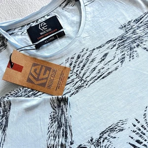 INDICODE Palm Print Shirt XL Tropical Casual Short Sleeve Top Stylish Sharp - Picture 1 of 8