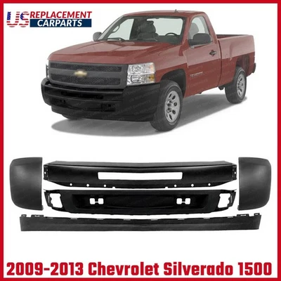 前保险杠脸条油漆套件适用于 2009 - 2013 雪佛兰索罗德 1500 — 第 1/4 张图片